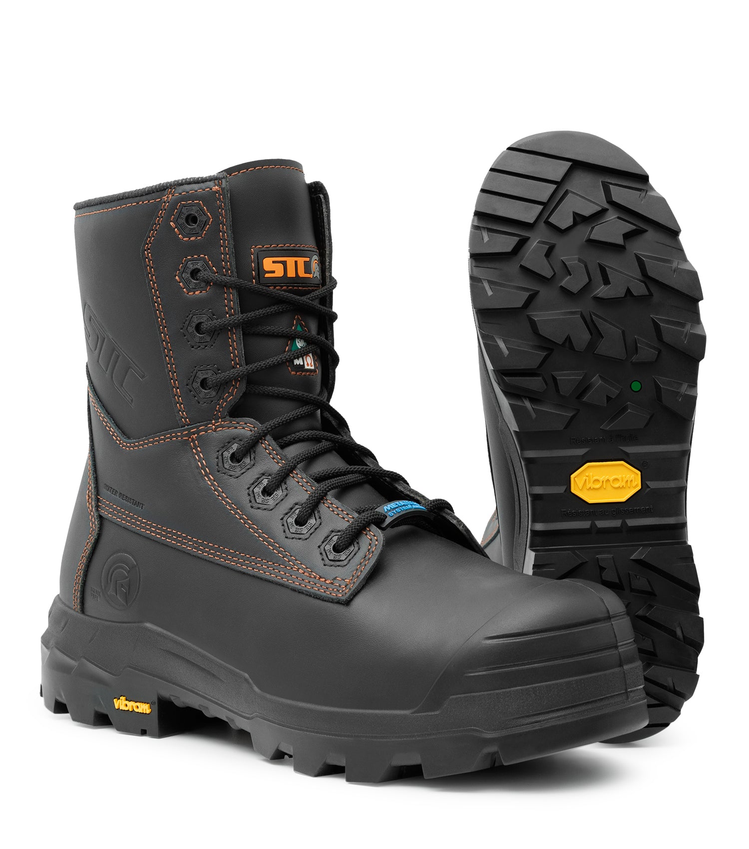 Metpro Flex, Noir | Bottes de travail 8'' en cuir | Protection métatar