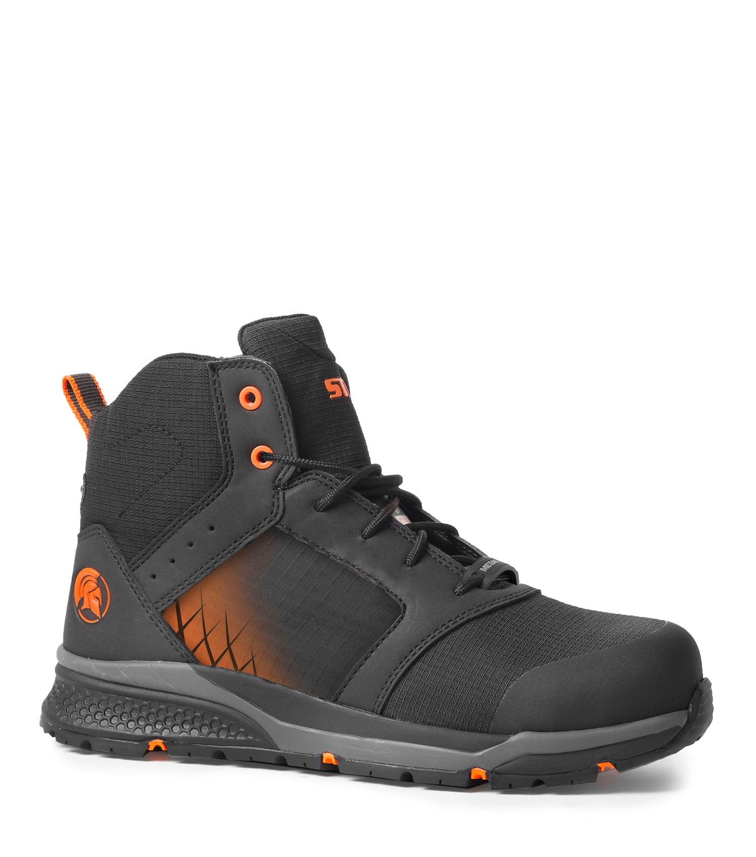 Trainer6, Black & Orange | Ultra-lightweight 6'' Athletic Work Shoes