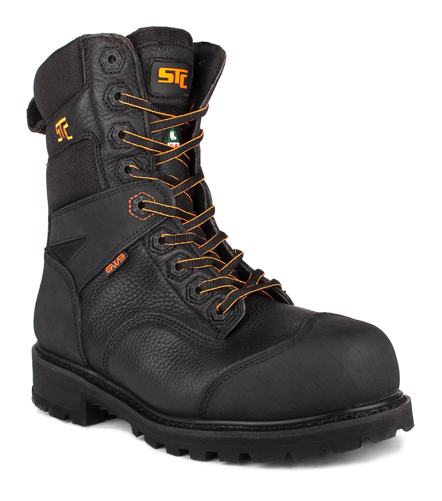 Barrier, Black | 8” Waterproof Leather Work Boots | Vibram TC4+