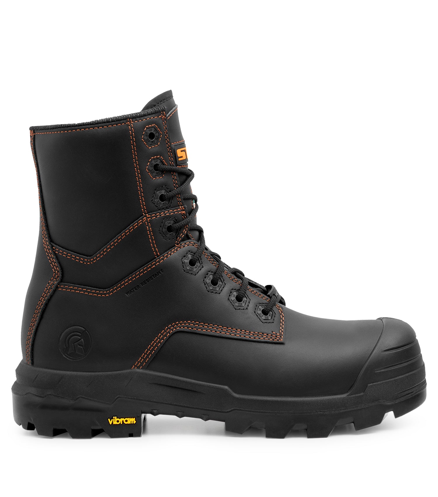 Watson, Noir | Bottes de travail sans métal en cuir 8” | Vibram TC4+