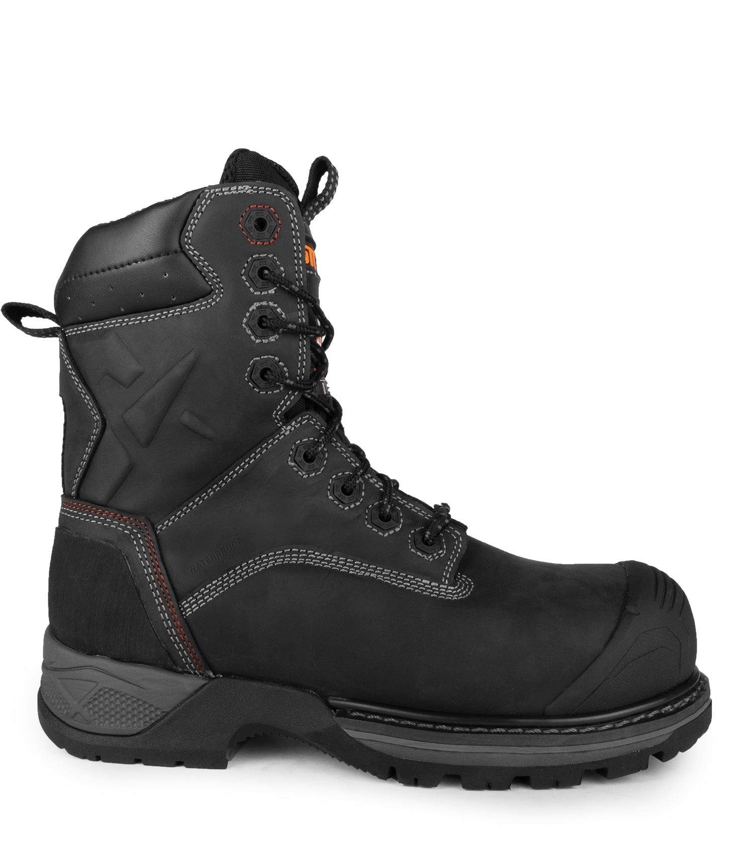 STC Rebel, Black | 8” Leather Work Boots | Waterproof Membrane