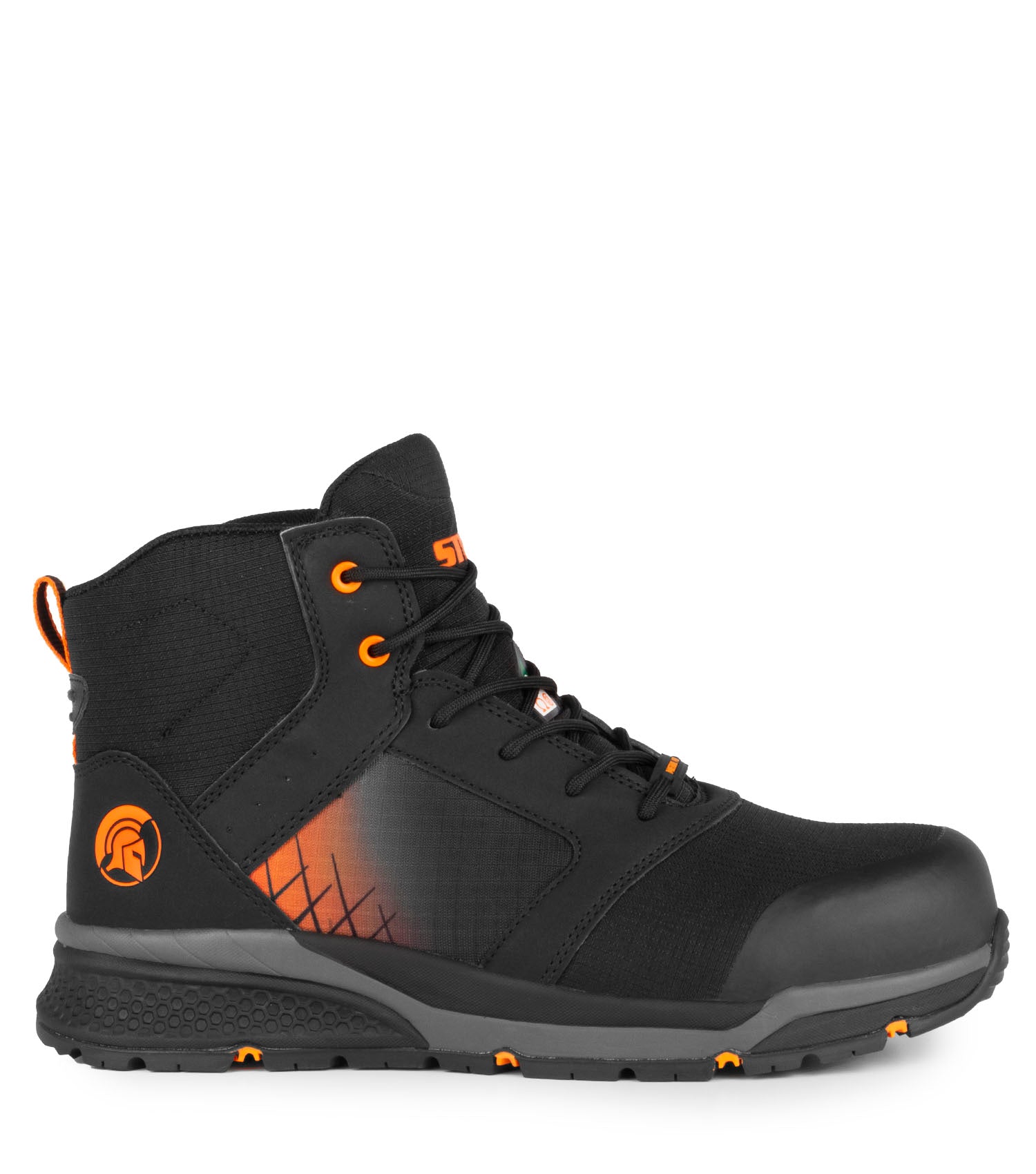 Trainer6, Black & Orange | Ultra-lightweight 6'' Athletic Work Shoes