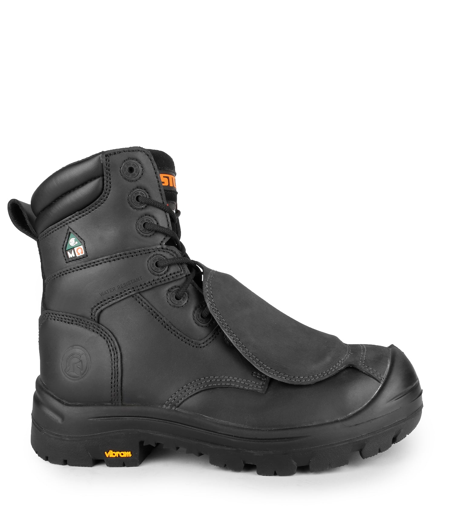 Alloy, Black | 8'' Work Boots with External Metguard | Vibram TC4+