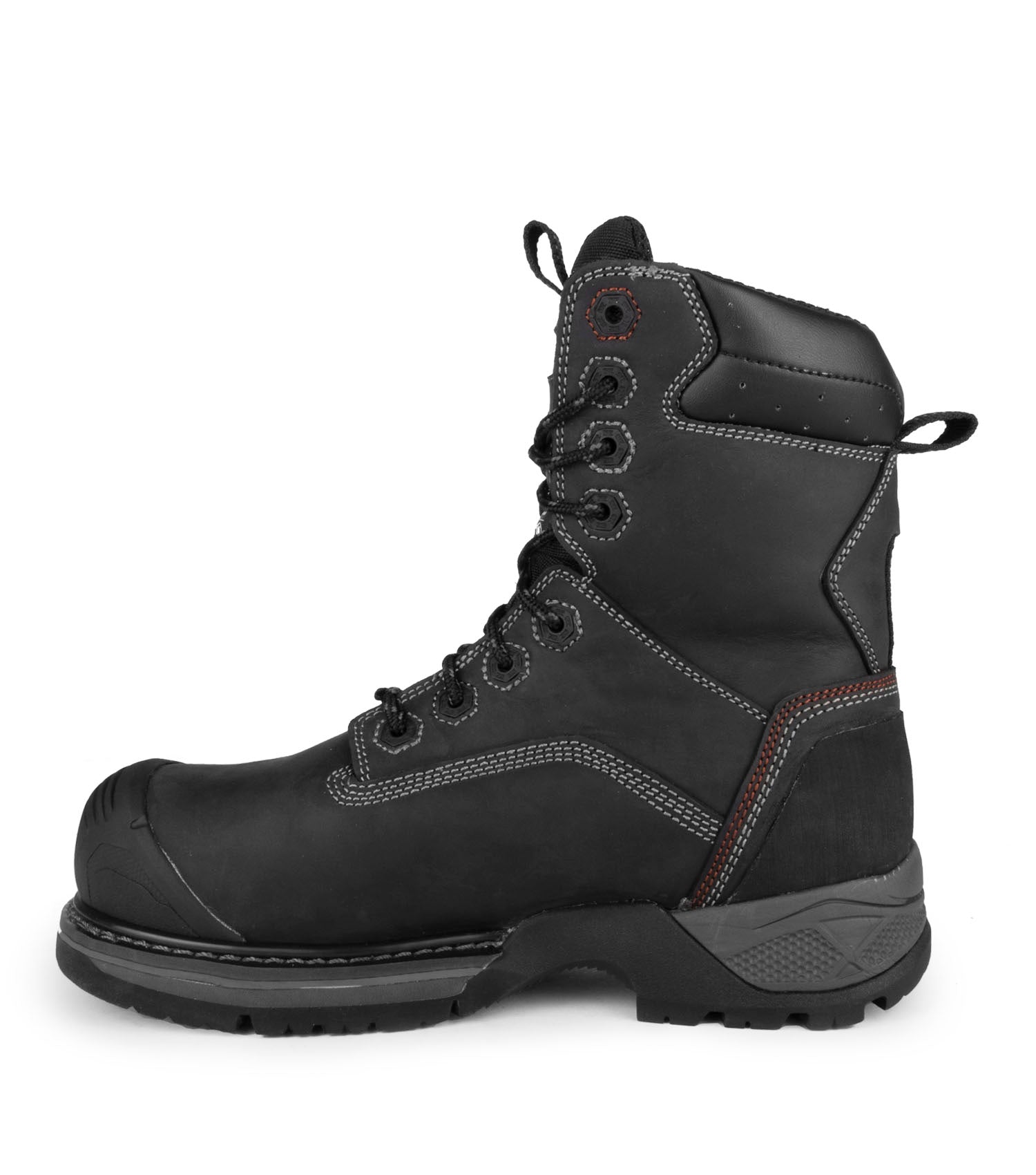 STC Rebel, Black | 8” Leather Work Boots | Waterproof Membrane