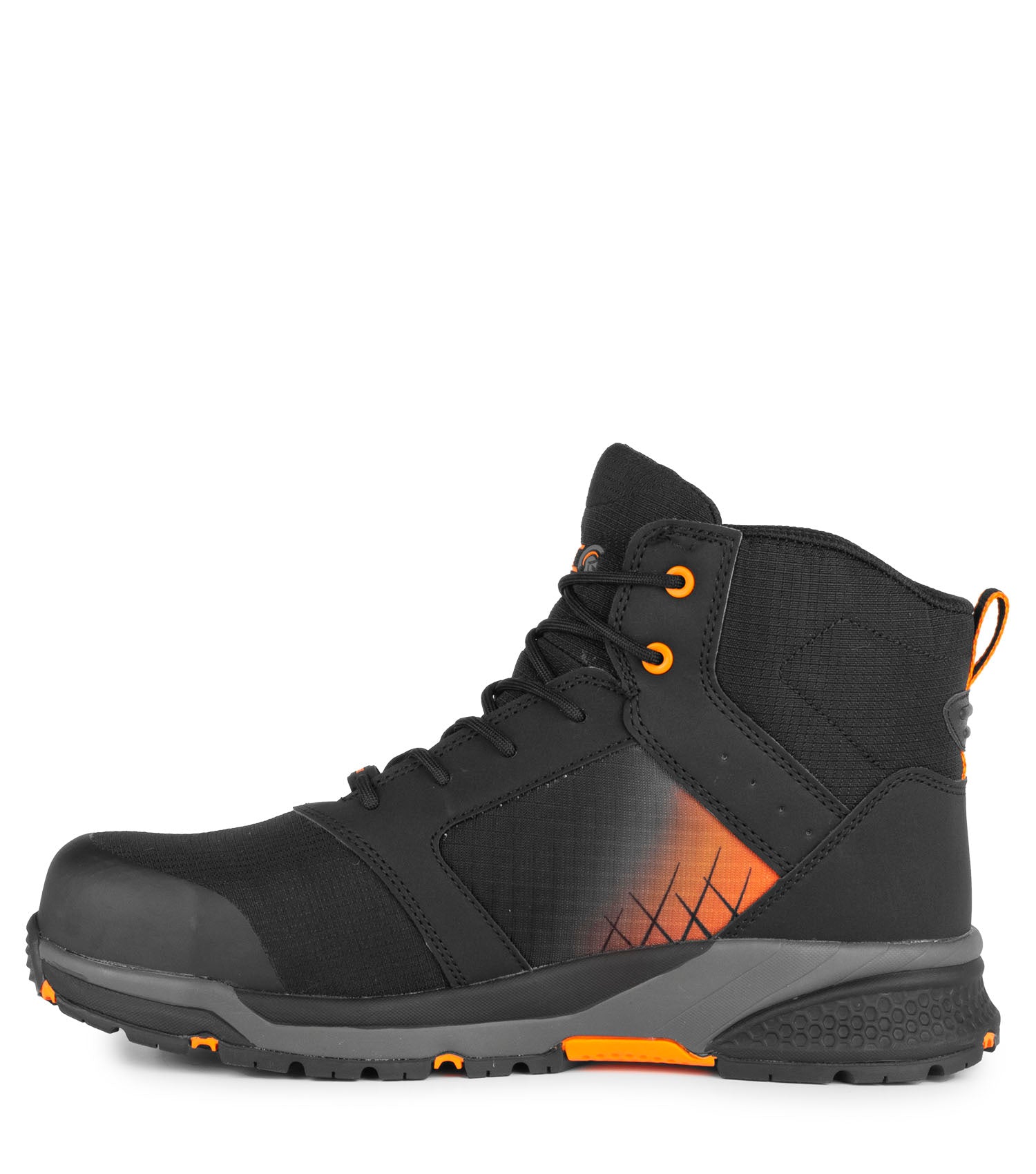 Trainer6, Black & Orange | Ultra-lightweight 6'' Athletic Work Shoes