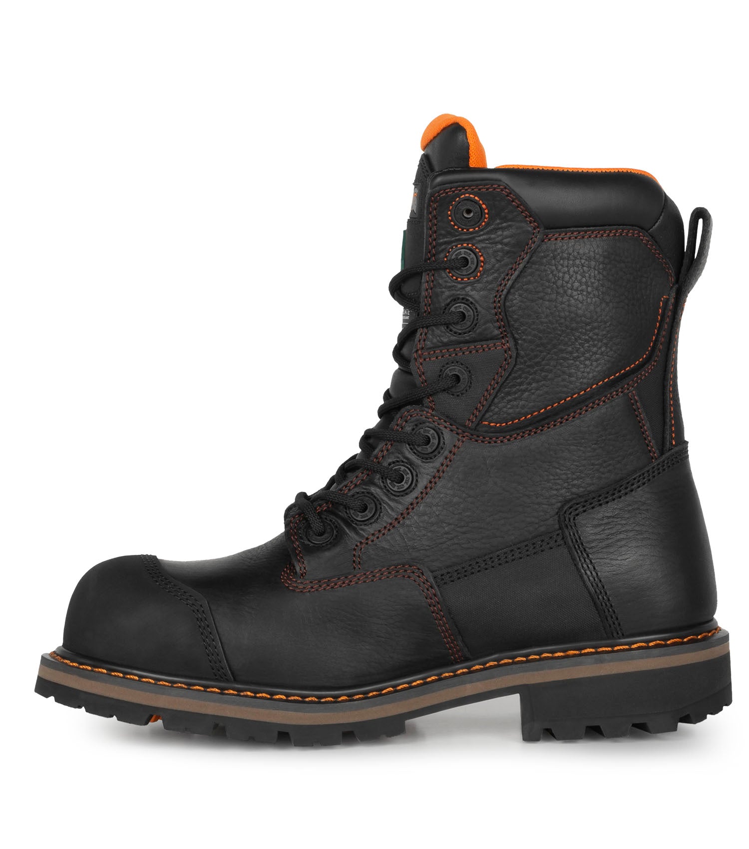 Gladiator, Black | 8” Waterproof Leather Work Boots | Vibram Fire&Ice