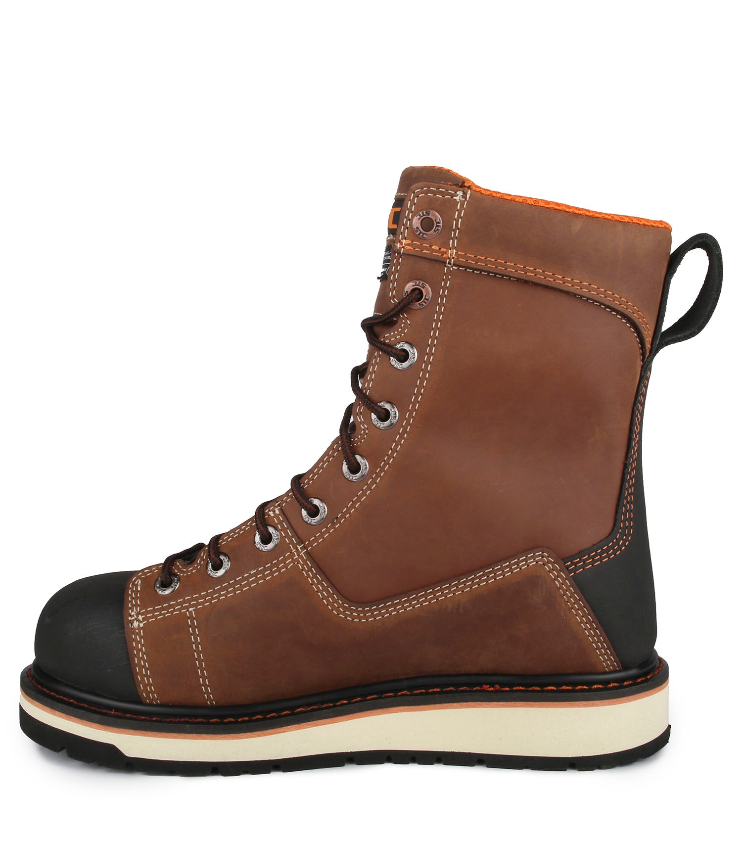 Blacksmith, Brown | 8” Leather Work Boots | Vibram Megagrip Pro
