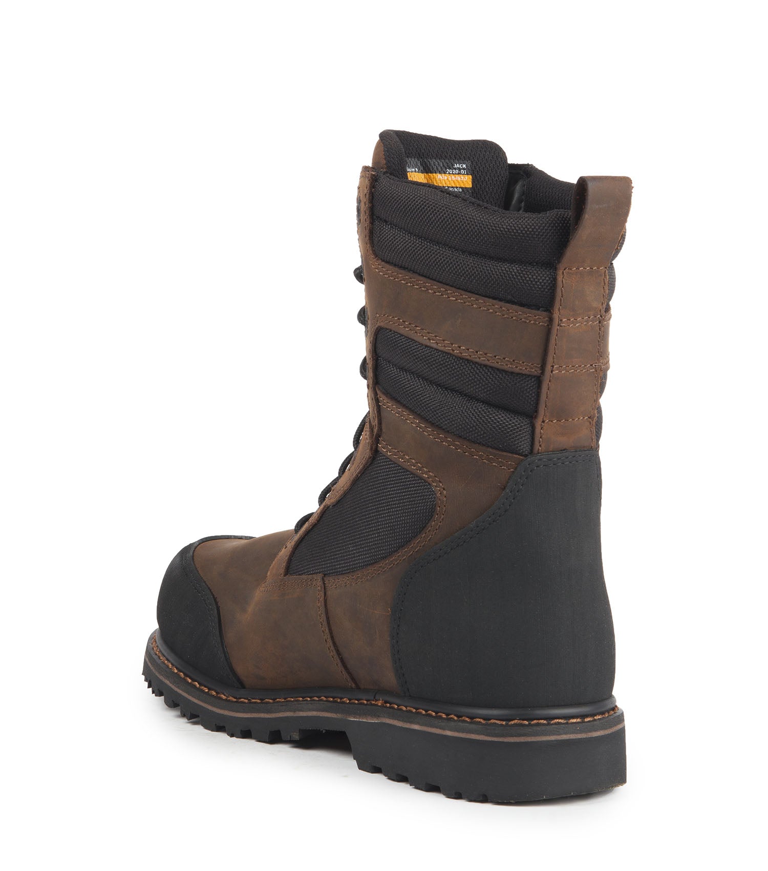 Whiskey Jack, Brun | Bottes de travail 8'' imperméables cuir et nylon