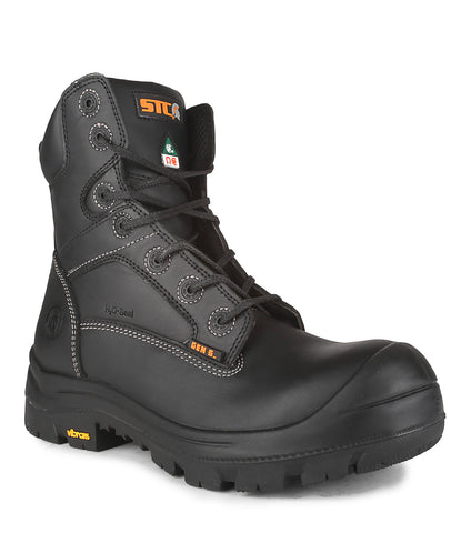 Blitz, Black | 8" Leather Work Boots | Vibram TC4+