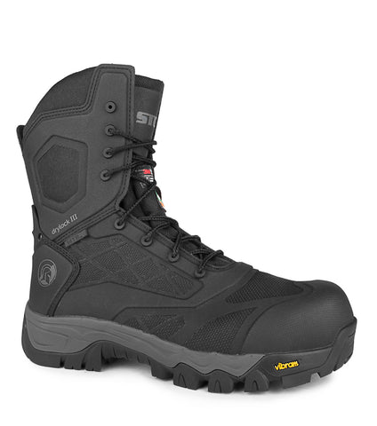 Duncan II, Black | 8” Waterproof Leather Work Boots | Vibram Fire&Ice