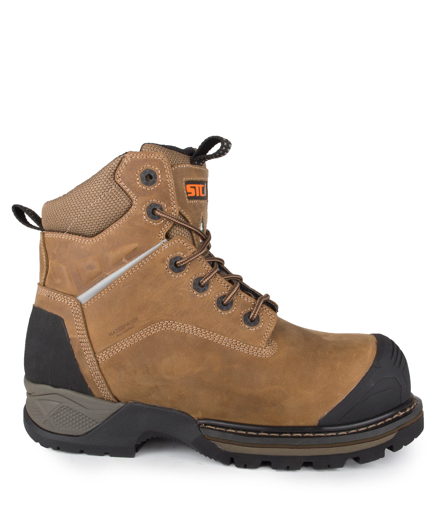 Outlaw, Brun | Bottes de travail 6'' en cuir | Membrane Imperméable