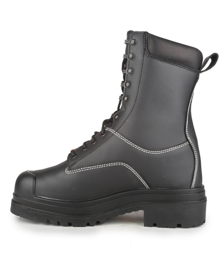 Hardrock, Black | 10" Leather Work Boots | Internal Metguard | 200 g Thinsulate Insulation