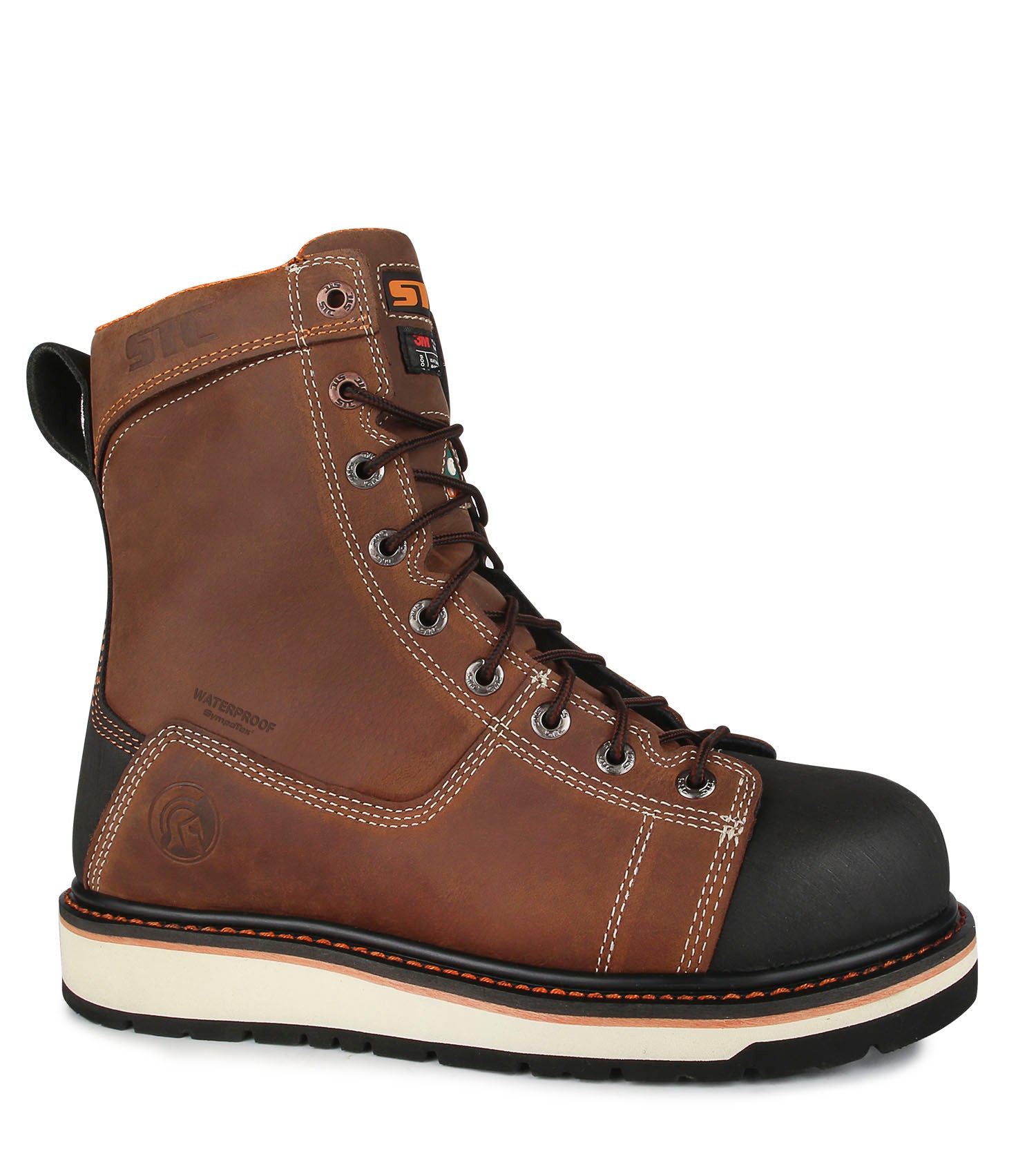 Blacksmith, Brun | Bottes de travail 8'' en cuir | Vibram Megagrip Pro