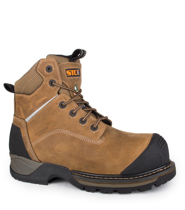 Outlaw, Brun | Bottes de travail 6'' en cuir | Membrane Imperméable