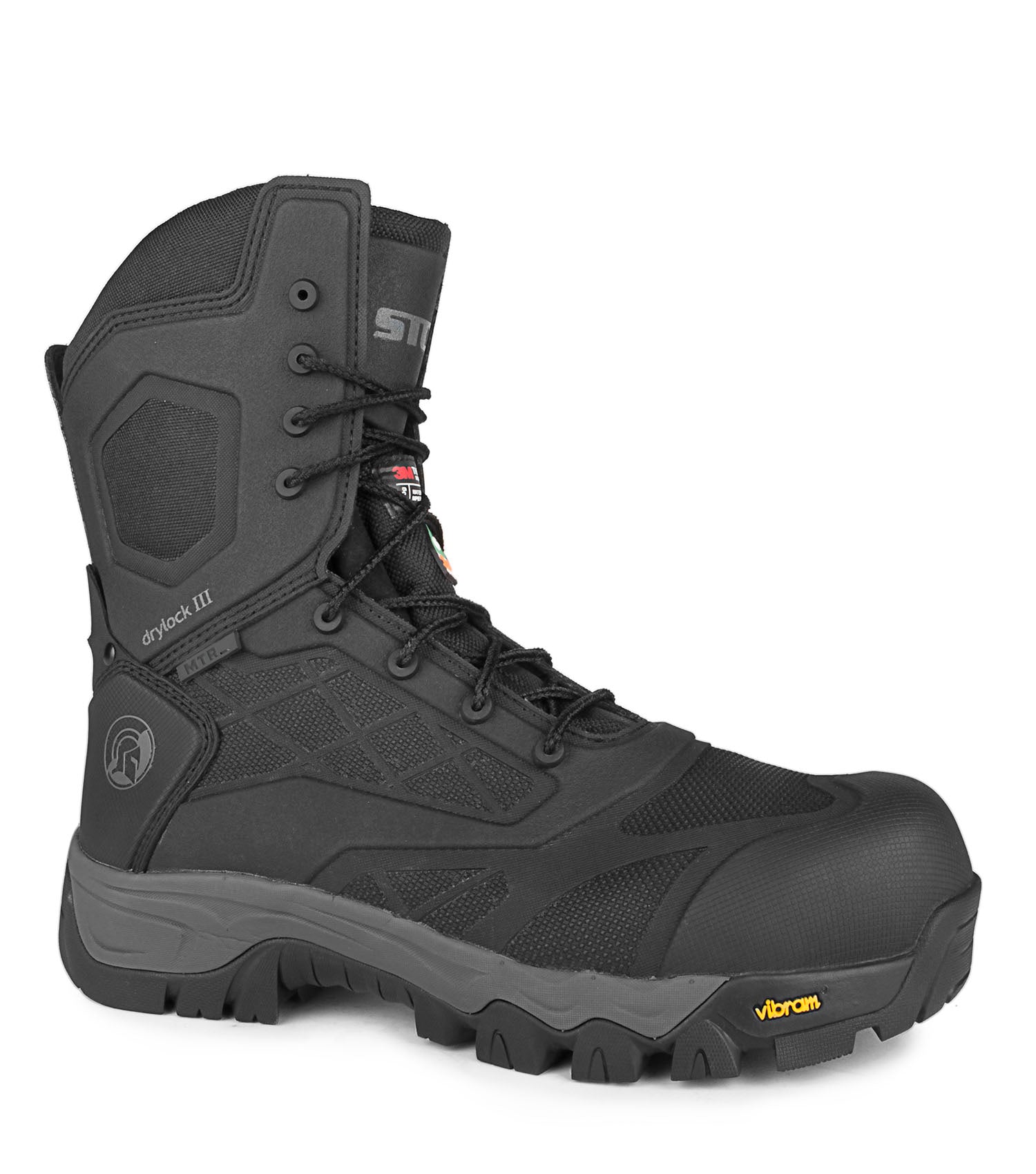 Stealth, Black | 8” Waterproof Work Boots | TC4+ Vibram Outsole