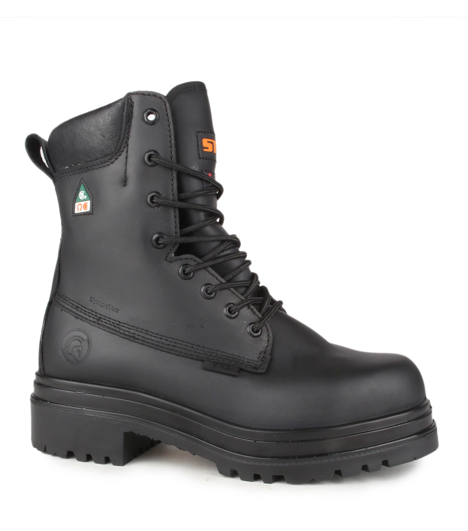 Alertz, Black | 8" Work Boots with Removable Zip Kit | Vibram TC4+