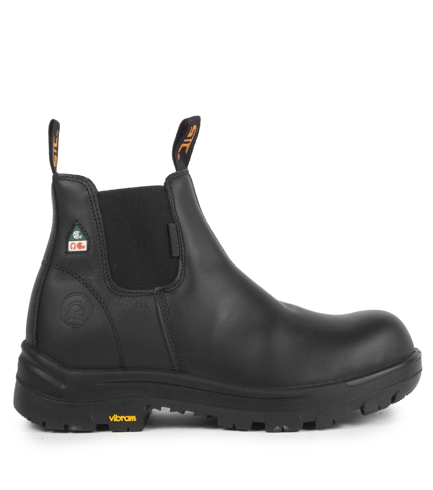 Alarm, Noir | Bottes de travail 6" en cuir sans métal | Vibram TC4+