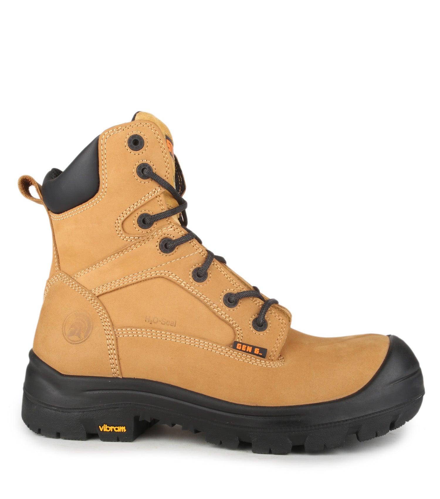 Canuck, Tan | Waterproof Nubuck leather 8" Work Boots | With Vibram