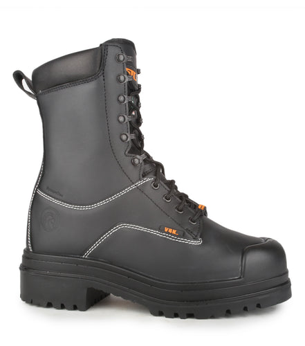 Hardrock, Black | 10" Leather Work Boots | Internal Metguard | 200 g Thinsulate Insulation