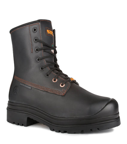 Titanium, Black | 14" Microfiber Work Boots | Vibram Fire&Ice Outsole