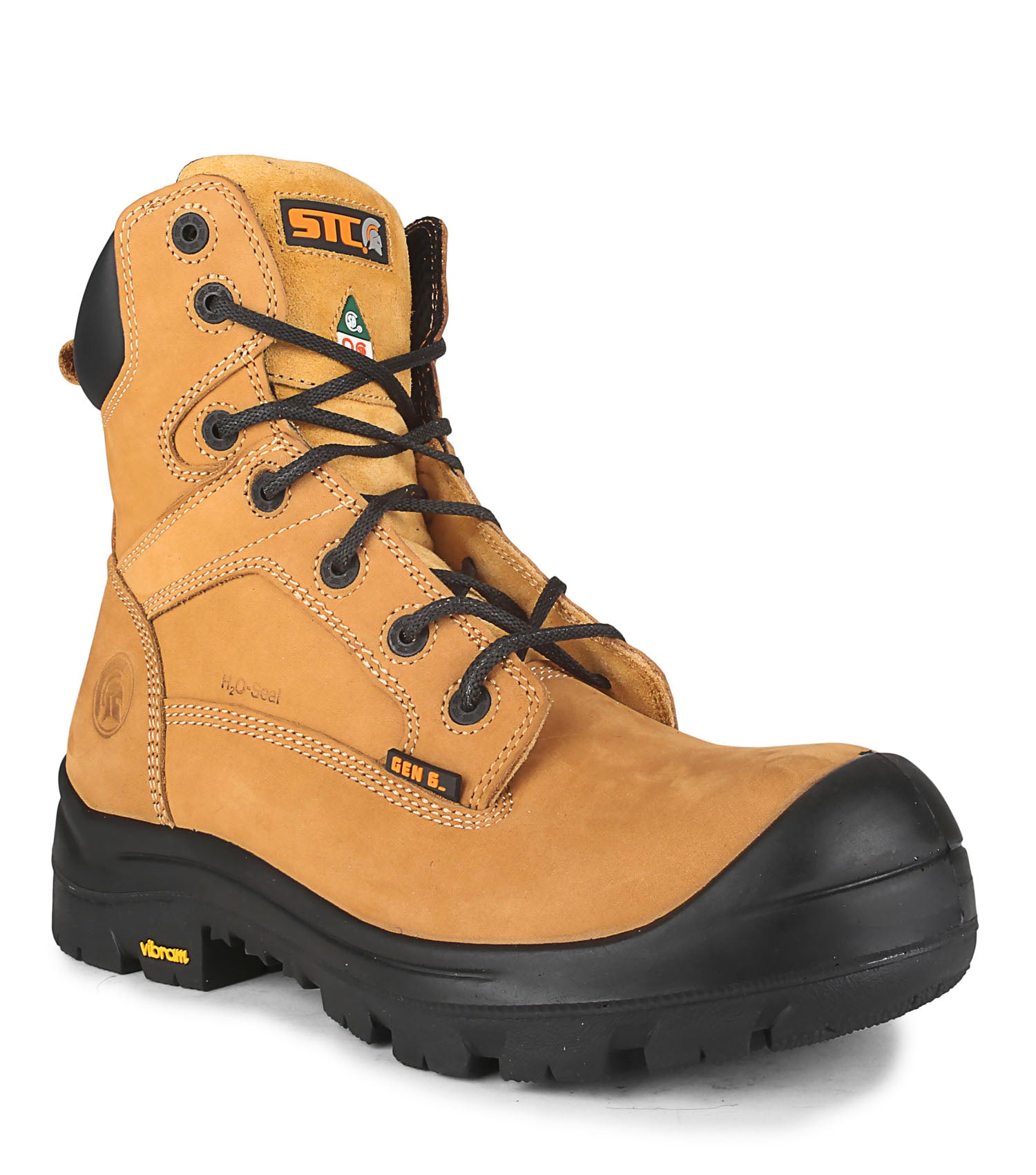 Canuck, Tan | Waterproof Nubuck leather 8" Work Boots | With Vibram