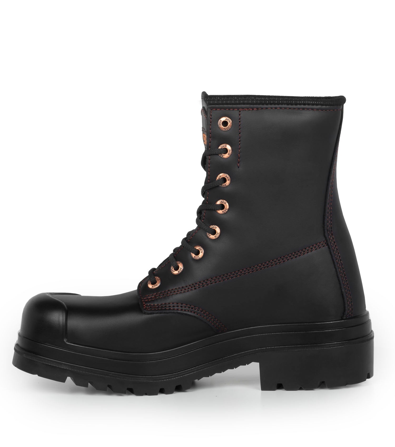 Dawson, Noir | Bottes de travail en cuir 8” | Semelle Vibram TC4+