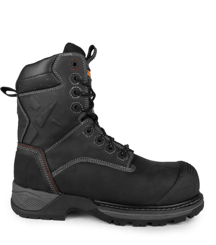 STC Rebel, Black | 8” Leather Work Boots | Waterproof Membrane | 200 g Thinsulate Insulation