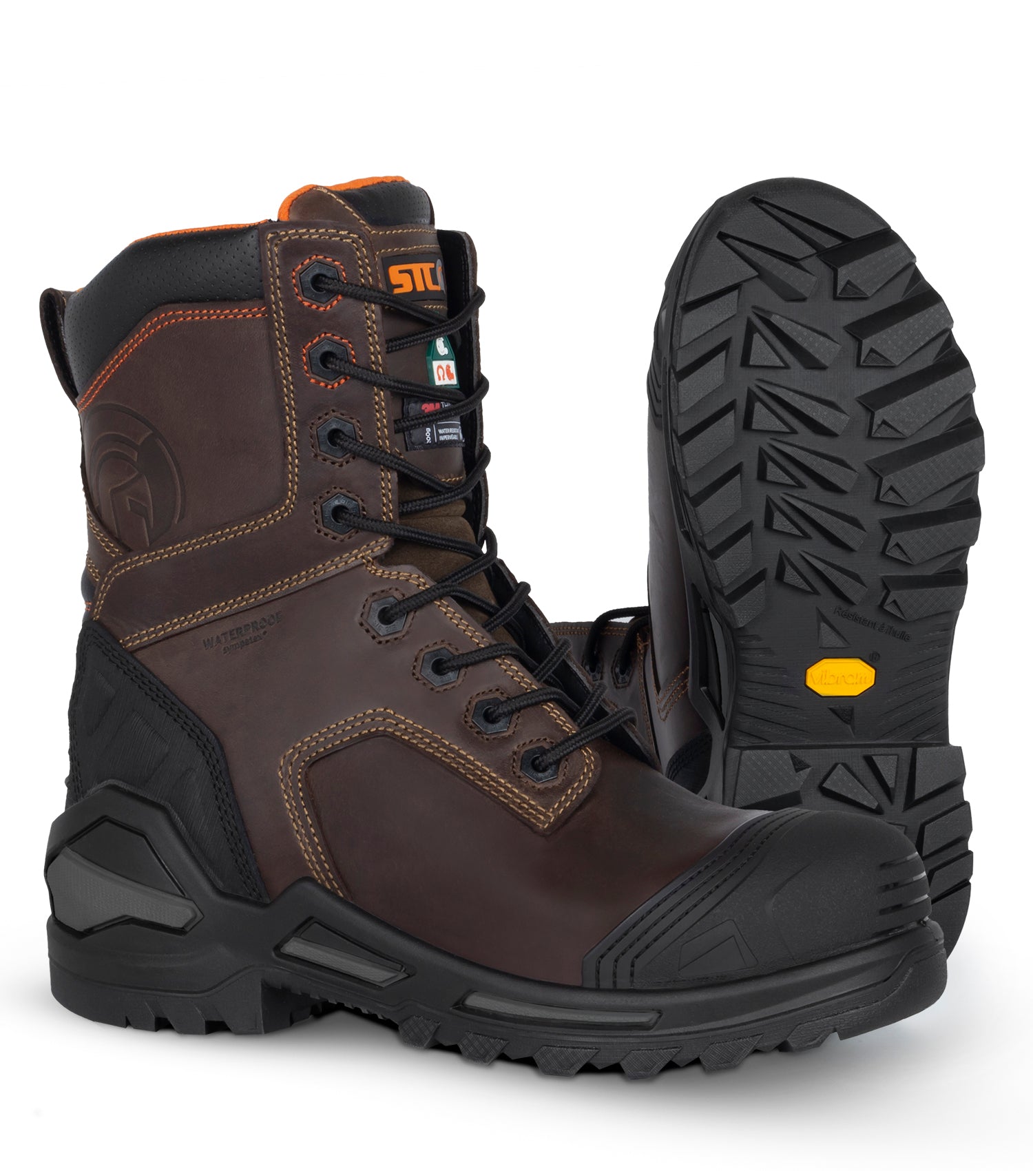 Blade8, Brun | Bottes de travail 8'' imperméables | Vibram Megagrip Pr