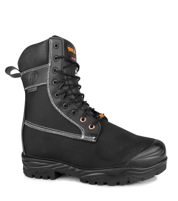 Larch, Black | 9" Nylon Work Boots | Internal Metguard Protection