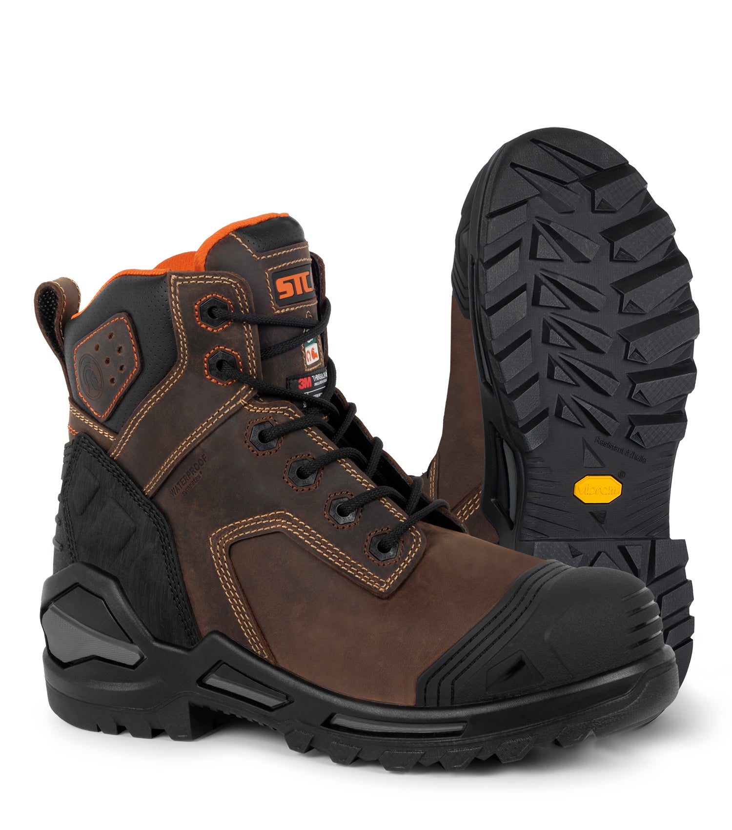 Blade6, Brun | Bottes de travail 6'' imperméable | Vibram Megagrip Pro