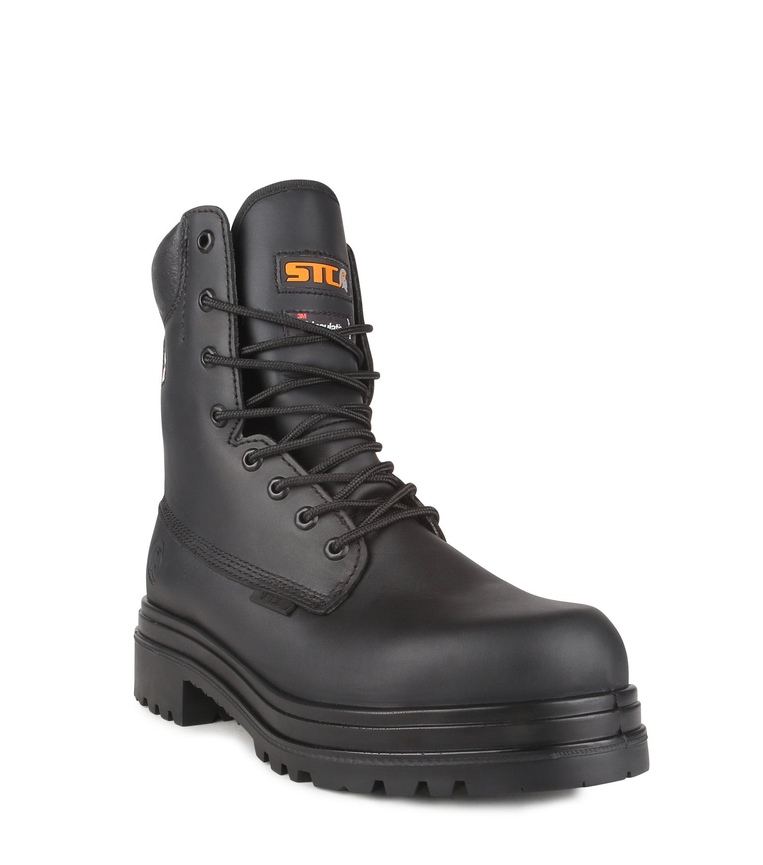 Alertz, Noir | Bottes de travail 8'' imperméables cuir | Vibram TC4+