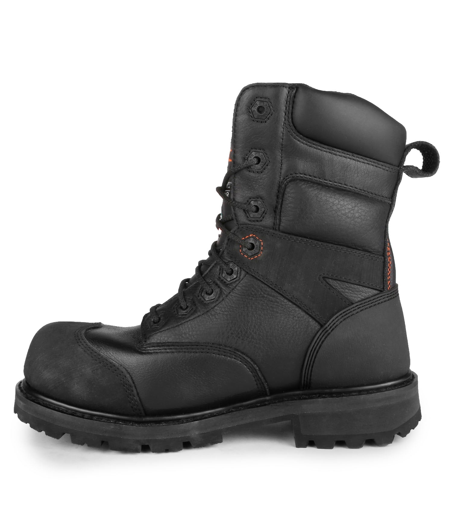 Duncan II, Black | 8” Waterproof Leather Work Boots | Vibram Fire&Ice