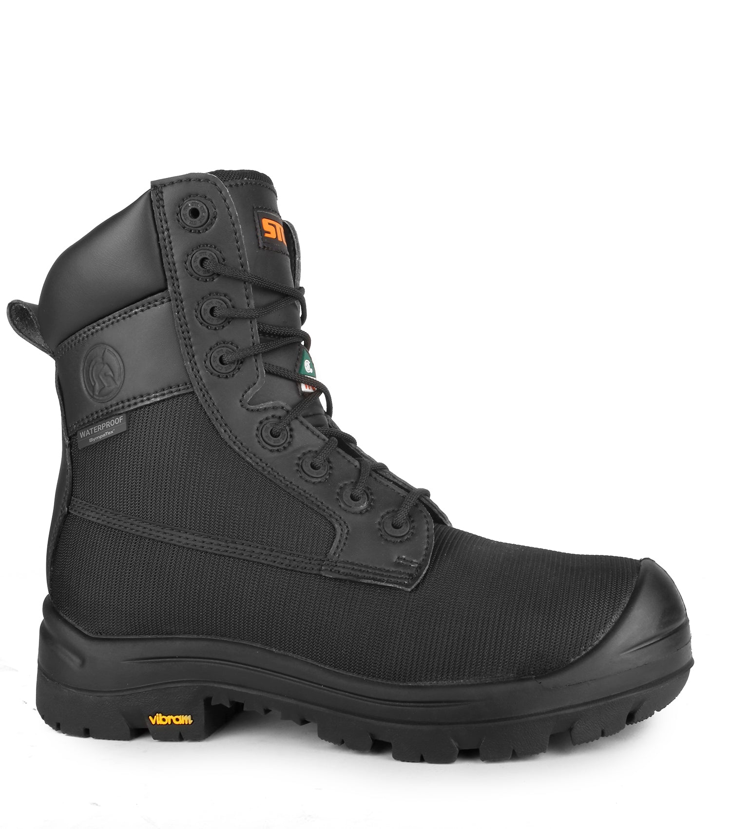 Shire, Noir | Bottes de travail véganes 8'' imperméable | Vibram TC4+