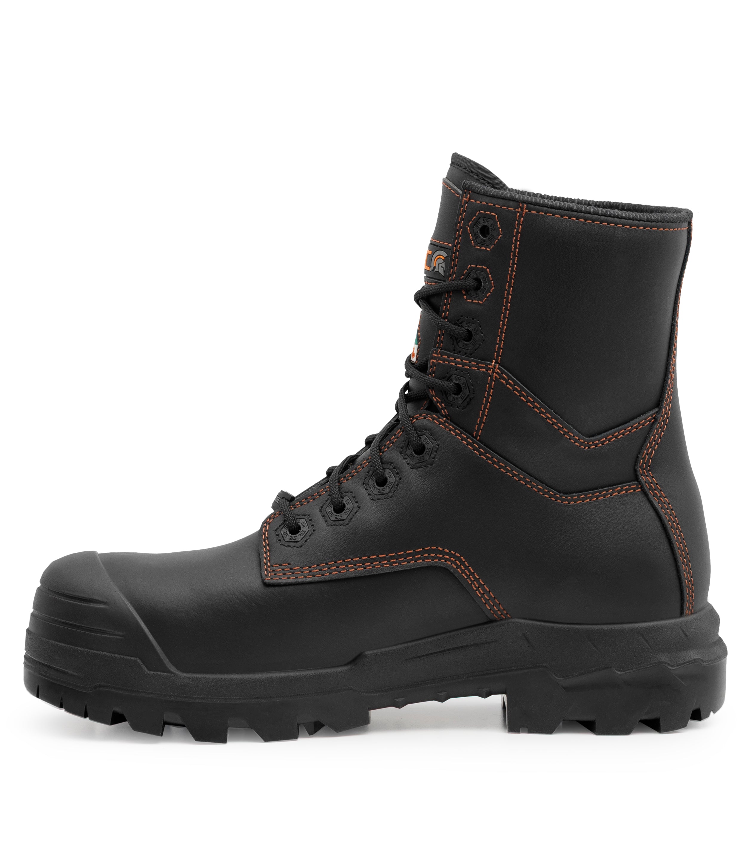 Waston, Black | 8” Metal Free Leather Work Boots | TC4+ Vibram