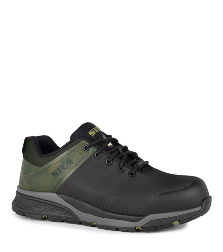 Trainer, Black & Green | Athletic Metal Free Lightweight Work Shoes  Trainer, Black & Green – STC