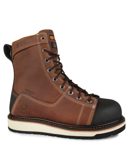 Duncan II, Black, 8” Waterproof Leather Work Boots