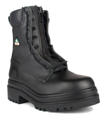 Alertz, Black | 8" Work Boots with Removable Zip Kit | Vibram TC4+ - STC Footwear